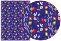 papier decopatch bleu oiseaux - Papiers Décopatch - 10doigts.fr