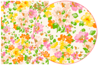 papier decopatch fleurs jaunes rose vert - Papiers Décopatch - 10doigts.fr