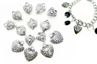 perle coeur - Perles Métallisées, Irisées - 10doigts.fr