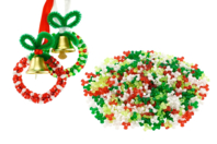 Perles tripod de Noël - 500 pièces  - Petites décorations de Noël - 10doigts.fr