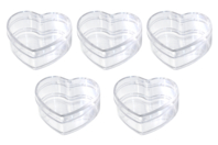 petite boite coeur en plastique - Plastique Transparent - 10doigts.fr