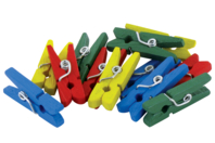 pinces à linge colorées - Pinces à linge en bois - 10doigts.fr