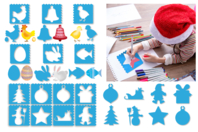 pochoirs de fêtes - Pochoirs fêtes - 10doigts.fr