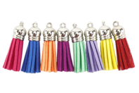 pompons suedine couleurs - Pompons - 10doigts.fr