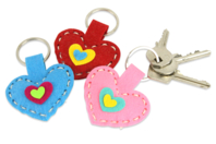 porte clefs feutrine - Kits Mercerie - 10doigts.fr