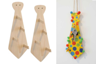 Porte-cravates en bois à monter - Porte-manteaux - 10doigts.fr