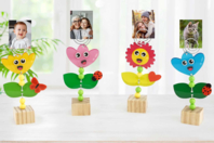 Porte-photos fleurs enfant - Kits activités fête des pères - 10doigts.fr
