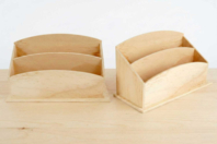 range courrier en bois - Objets bois pour le bureau - 10doigts.fr