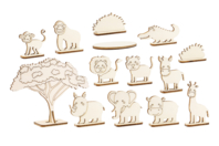 Scène en bois à monter - La jungle - Jeux et Jouets en bois - 10doigts.fr