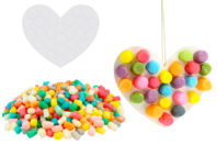 Set de 12 cartes coeurs + 500 flocons de maïs - Flocons de maïs - 10doigts.fr