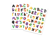 Set de 2 planches de gommettes lettres halloween - Gommettes Halloween - 10doigts.fr