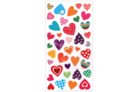 stickers 3D coeurs - Stickers Fantaisies - 10doigts.fr