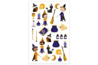 Stickers 3D epoxy - Sorciers - Gommettes Halloween - 10doigts.fr