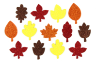 stickers feuilles d'arbres en caoutchouc pailleté - Stickers en mousse - 10doigts.fr