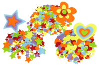 stickers feutrine étoile coeur fleur - Stickers en Feutrine - 10doigts.fr