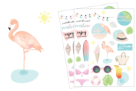 stickers plage summer - Thème Printemps - Eté - 10doigts.fr