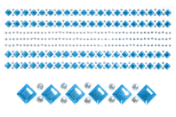 strass adhésifs bleu argent noël - Strass autocollants - 10doigts.fr