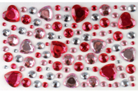 Strass coeur rose - Décorations coeurs - 10doigts.fr