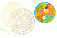 support fête des mères disque - Suspensions et déco murale - 10doigts.fr