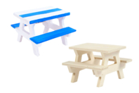 Table pique-nique en bois miniature - Univers Miniature : maison de poupée et miniatures - 10doigts.fr