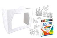 Théâtre et personnages à colorier + feutres - Formes et dessins à colorier - 10doigts.fr