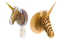 trophée licorne - Animaux en carton - 10doigts.fr