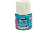 Acrylique déco mate, 45 ml - Bleu turquoise - Peinture acrylique mate - 10doigts.fr