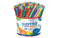 Feutres Giotto Turbo Color - 1 pot de 96 feutres - Feutres pointes moyennes - 10doigts.fr
