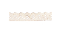 Ruban en dentelle adhésive, rouleau de 1 m - Ecru - Noeuds et rubans - 10doigts.fr