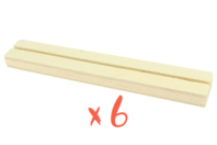 Socles en bois avec une fente 13 x 2 x 1 cm - 6 pièces - Socles à poser - 10doigts.fr