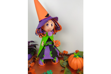 Fofuchas sorcière et sa citrouille - Divers - 10doigts.fr