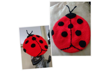 Béret coccinelle enfant en laine - Laine - 10doigts.fr