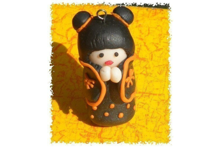 Kokeshi - Fimo, Cernit - 10doigts.fr