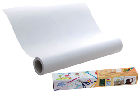  Rouleau de papier auto-adhésif repositionnable blanc  - Papier adhésif – 10doigts.fr