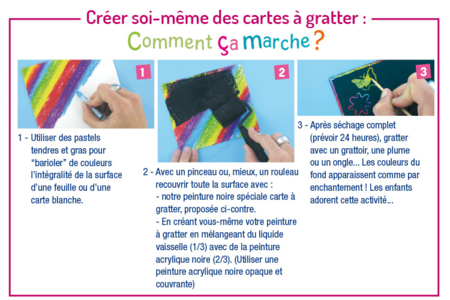 Peinture spéciale carte à gratter - Peinture à gratter – 10doigts.fr