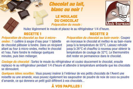 Mouler du chocolat... - Moules pour plâtre, savon, béton ... – 10doigts.fr