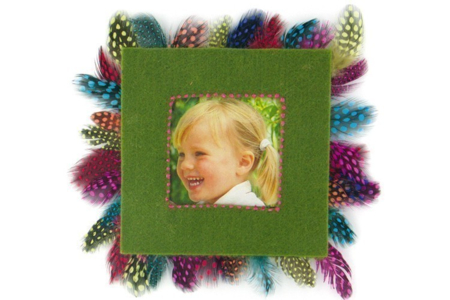 Cadre à plumes - Activités manuelles objets décorés – 10doigts.fr