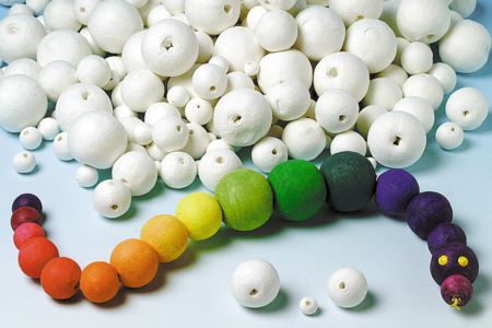 Boules en cellulose blanche - Boules cellulose - Accessoires Loisirs Créatifs – 10doigts.fr