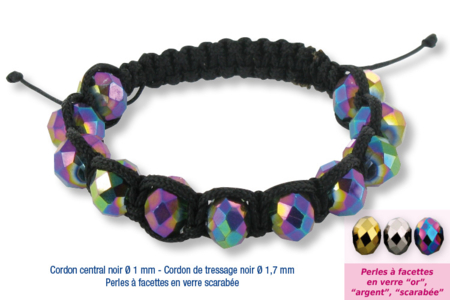 Shamballas... avec des perles à facettes en verre - Activités manuelles créations de bijoux – 10doigts.fr