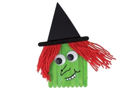 Sorcière en bâtonnets - Activités manuelles Halloween – 10doigts.fr