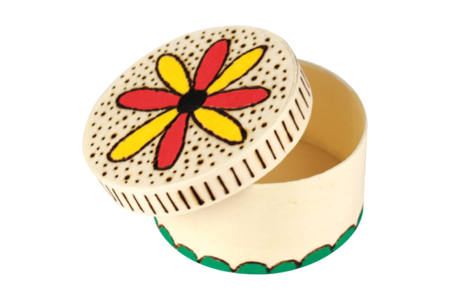 Pyrogravure et peinture sur boite en bois - Pyrogravure – 10doigts.fr