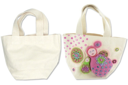 Mini Sac en coton écru - Coton, lin - Textiles – 10doigts.fr