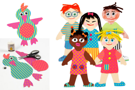 Cartes fortes recto-verso à motifs - Papiers à motifs – 10doigts.fr