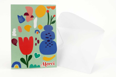3 Cartes collages fleuris - Kits carteries – 10doigts.fr
