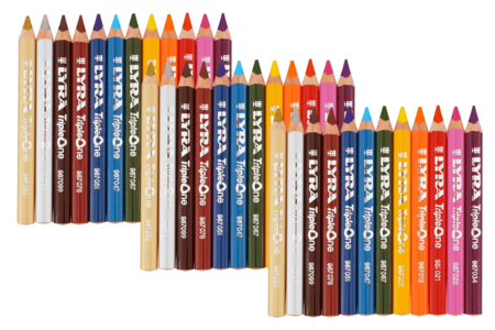 36 crayons triple one - Crayons de couleurs – 10doigts.fr