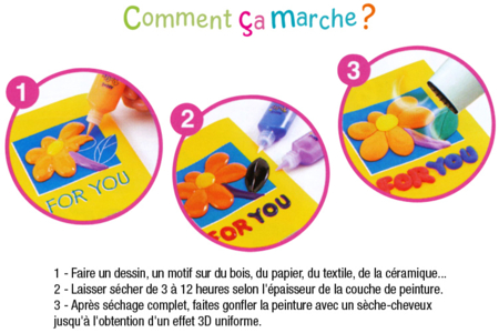 Boîte de 10 stylos de peinture Gonflante Puffy - 10doigts.fr