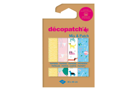 4 feuilles Decopatch Mix - Pastel - Papiers Décopatch – 10doigts.fr