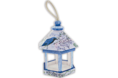 Kiosque à oiseaux à suspendre, en bois - Nichoirs, mangeoires en bois – 10doigts.fr