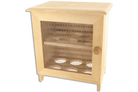 Boîte à œufs en bois avec porte grillagée - Objets bois pour la cuisine – 10doigts.fr