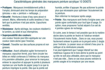 Marqueurs peinture pour Bois, Cartons, Terre cuite... - Marqueurs peinture – 10doigts.fr